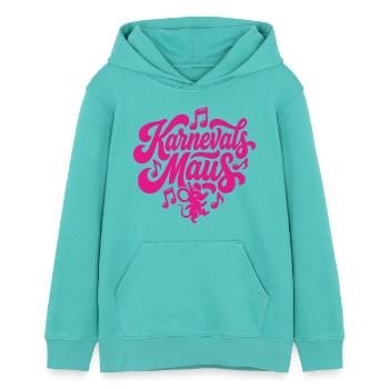 Carnival Mouse Carnival Mouse Carnival Party Dancing - Teens Organic Hoodie by Stanley/Stella - pool blue - Front - AI Model Teenager Female light (150cm)