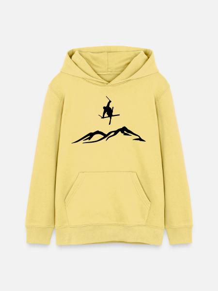 Ski Freestyler - Teenager Organic Hoodie Mini Cruiser von Stanley/Stella - Gelb Viva