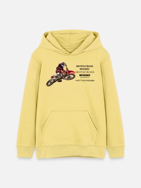 Motocross - Teenager Organic Hoodie Mini Cruiser von Stanley/Stella - Gelb Viva