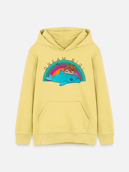 Für große Träume - Teenager Organic Hoodie Mini Cruiser von Stanley/Stella - Gelb Viva