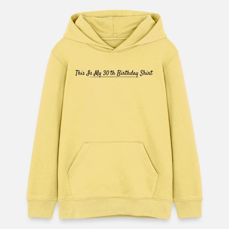 30e Anniversaire 30 ans Anniversaire - Sweat à capuche ado bio Stanley/Stella - jaune viva 