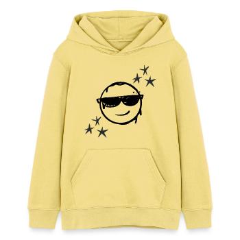 Cool Relax - Sweat à capuche ado bio Stanley/Stella - jaune viva  - Devant - AI Model Teenager Female light (150cm)