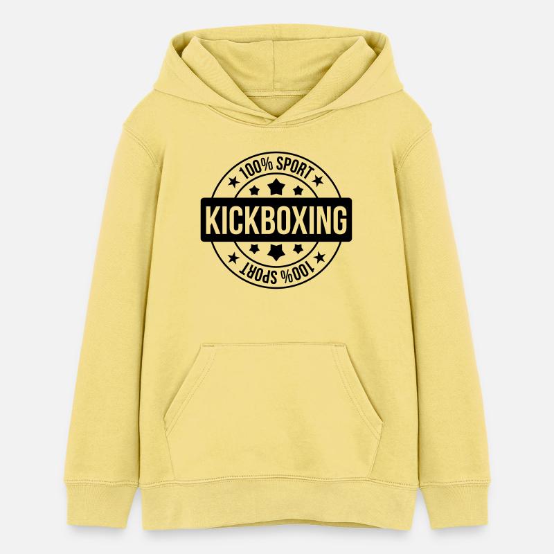 Kickboxing / Kick-Boxeur / Kick Boxing / - Sweat à capuche ado bio Stanley/Stella - jaune viva 