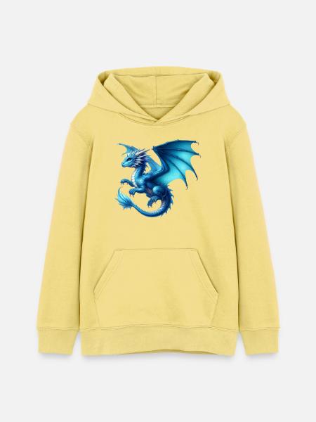 Drache - Teenager Organic Hoodie Mini Cruiser von Stanley/Stella - Gelb Viva 