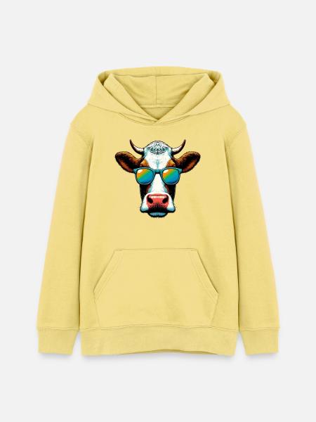 Kuh - Teenager Organic Hoodie Mini Cruiser von Stanley/Stella - Gelb Viva