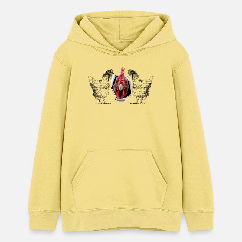 Joyeuses Pâques - Sweat à capuche ado bio Stanley/Stella - jaune viva 