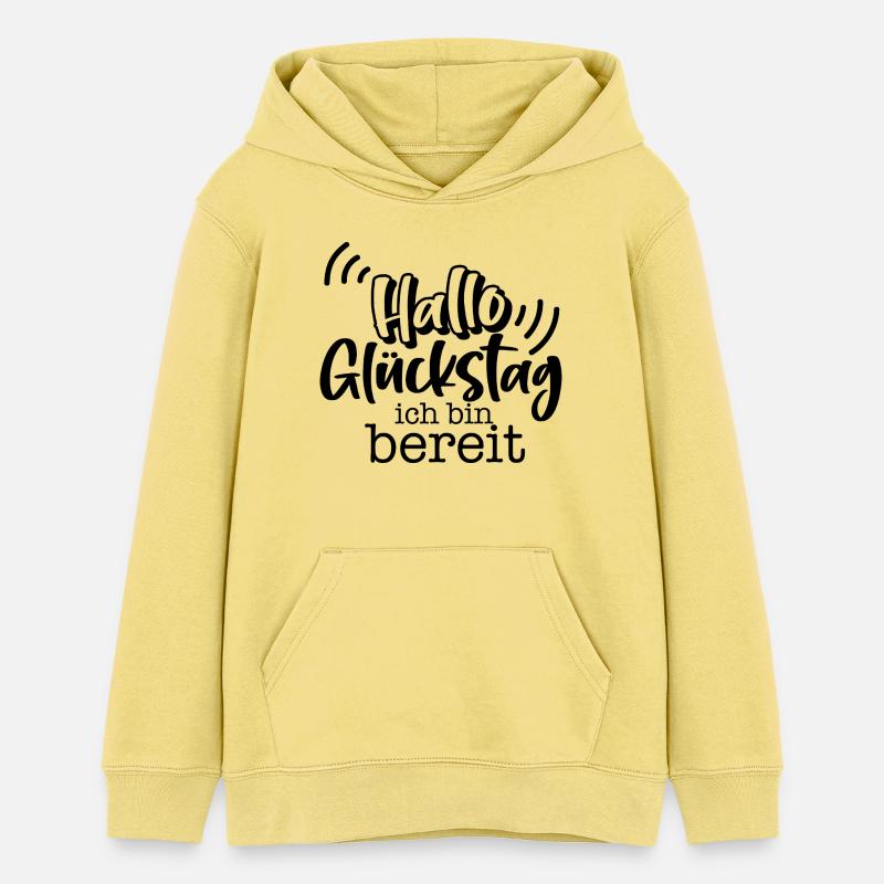 Jour de chance - Sweat à capuche ado bio Stanley/Stella - jaune viva 