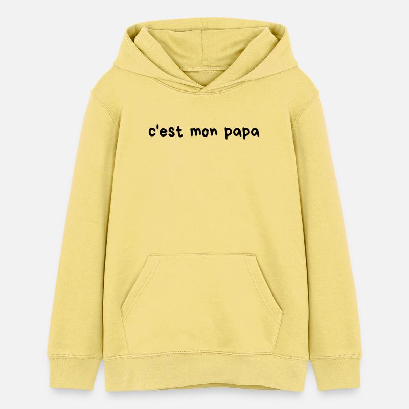papa - Sweat à capuche ado bio Stanley/Stella - jaune viva 