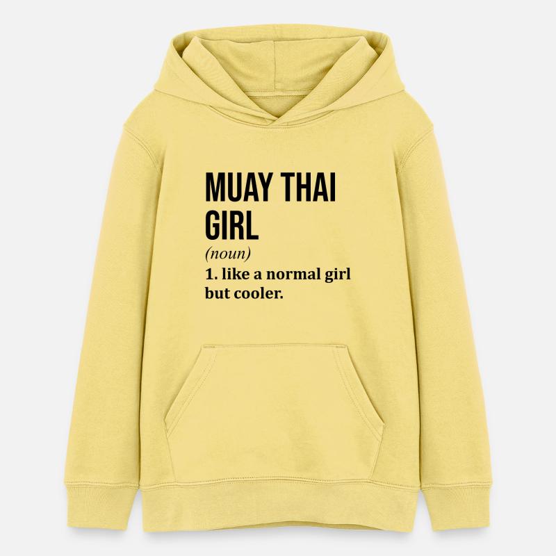 Muay Thaï - Sweat à capuche ado bio Stanley/Stella - jaune viva 