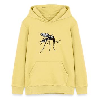Moskito Mücke Insekten - Teenager Organic Hoodie Mini Cruiser von Stanley/Stella - Gelb Viva  - Vorne - AI Model Teenager Female light (150cm)