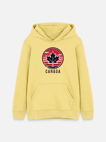 Kanada Ahornblatt Toronto - Teenager Organic Hoodie Mini Cruiser von Stanley/Stella - Gelb Viva