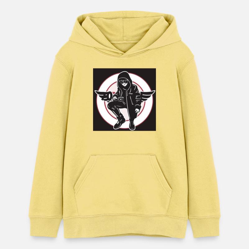 Cam guy - Sweat à capuche ado bio Stanley/Stella - jaune viva 