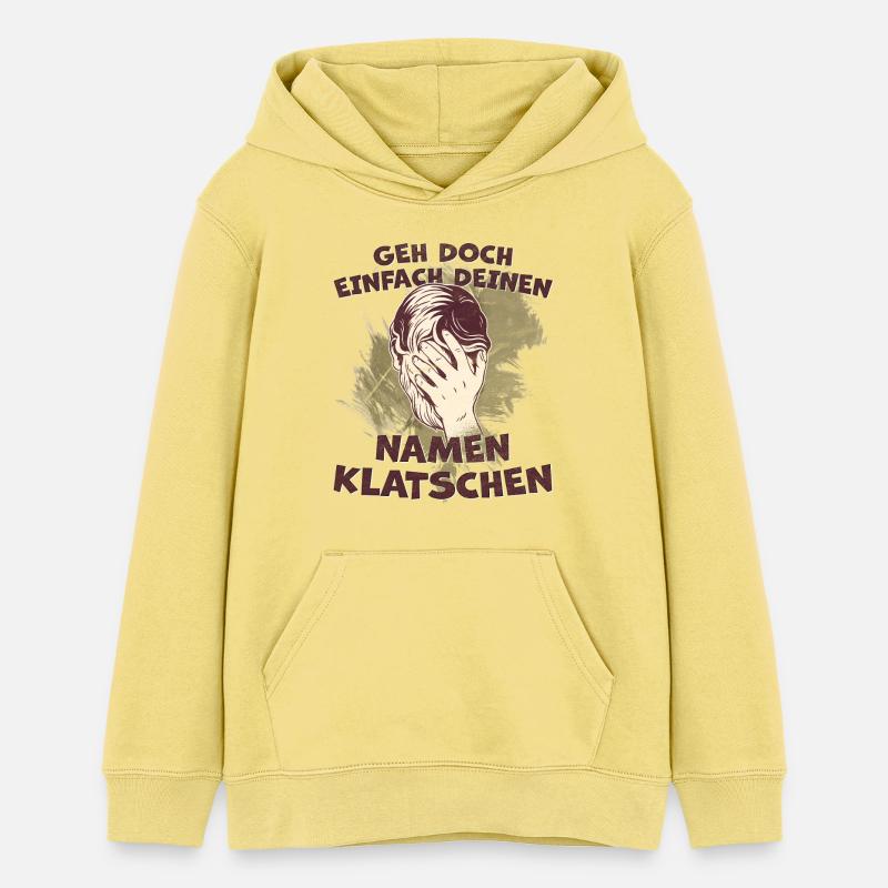 Nom Clap Dire Facepalm - Sweat à capuche ado bio Stanley/Stella - jaune viva 