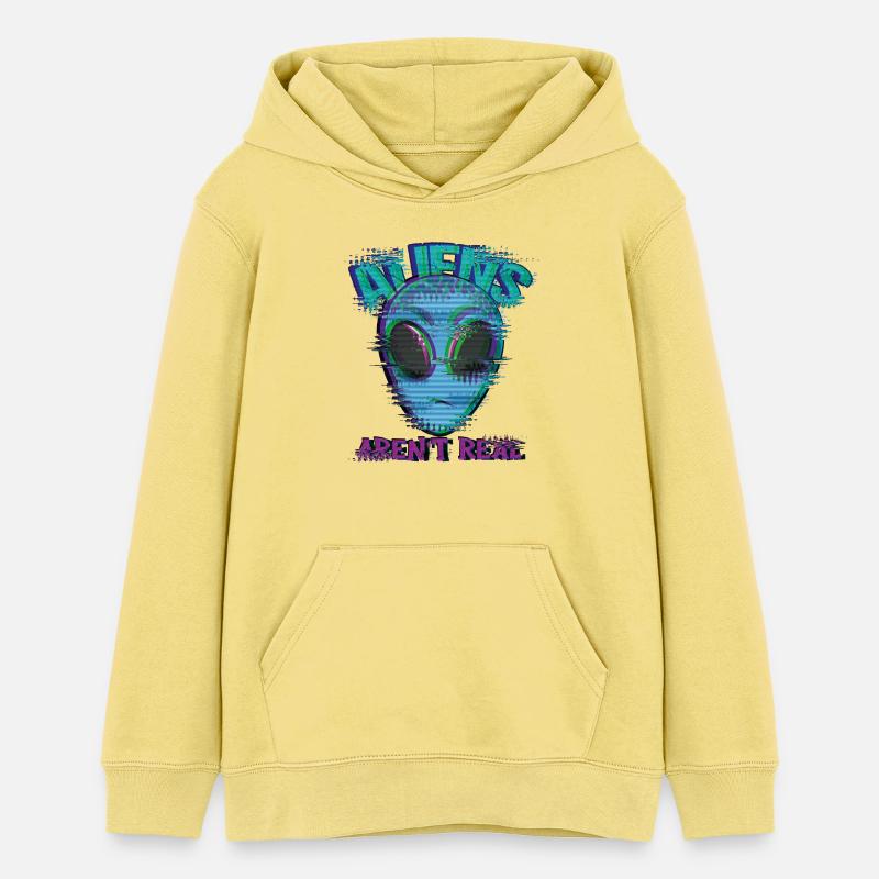 Bizarre, ce n’est pas un vrai bug extraterrestre - Sweat à capuche ado bio Stanley/Stella - jaune viva 