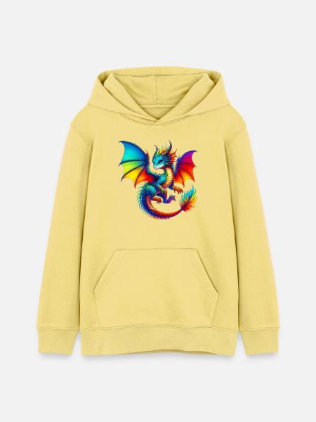 Drache - Teenager Organic Hoodie Mini Cruiser von Stanley/Stella - Gelb Viva 