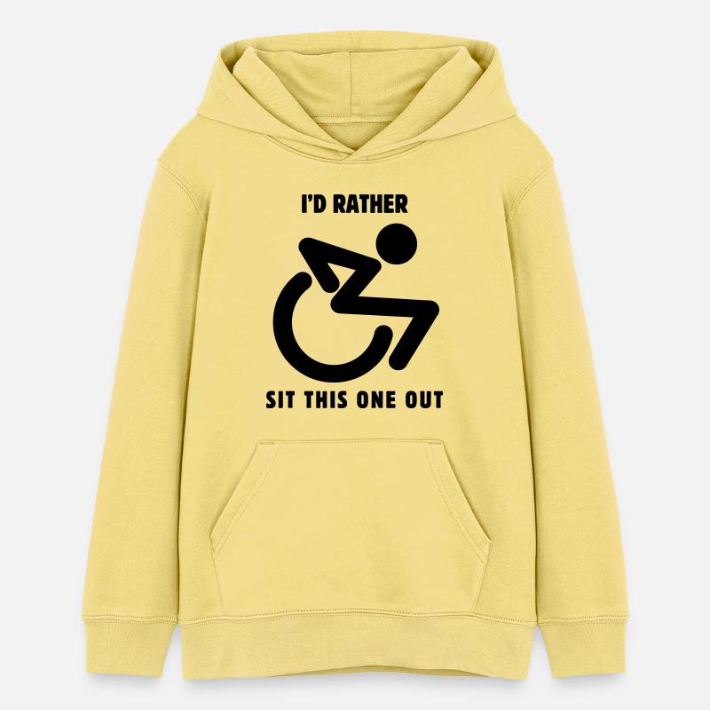 Asseyez-vous celui-ci.. dans mon fauteuil roulant # - Sweat à capuche ado bio Stanley/Stella - jaune viva 