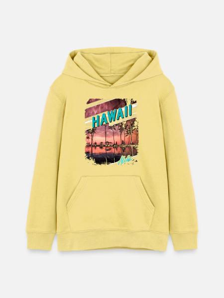 Hawaii Aloha - Hawaiianer - Teenager Organic Hoodie Mini Cruiser von Stanley/Stella - Gelb Viva