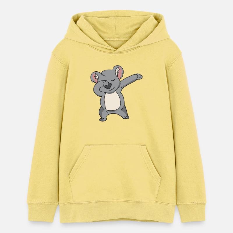 Dabbing Koala - Sweat à capuche ado bio Stanley/Stella - jaune viva 