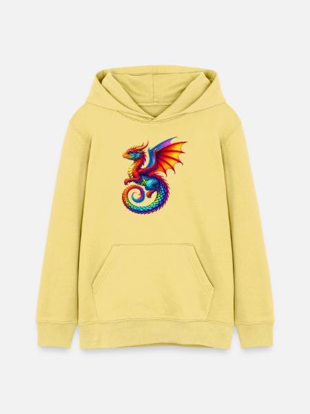 Drache - Teenager Organic Hoodie Mini Cruiser von Stanley/Stella - Gelb Viva