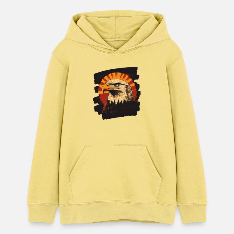 Aigle - Sweat à capuche ado bio Stanley/Stella - jaune viva