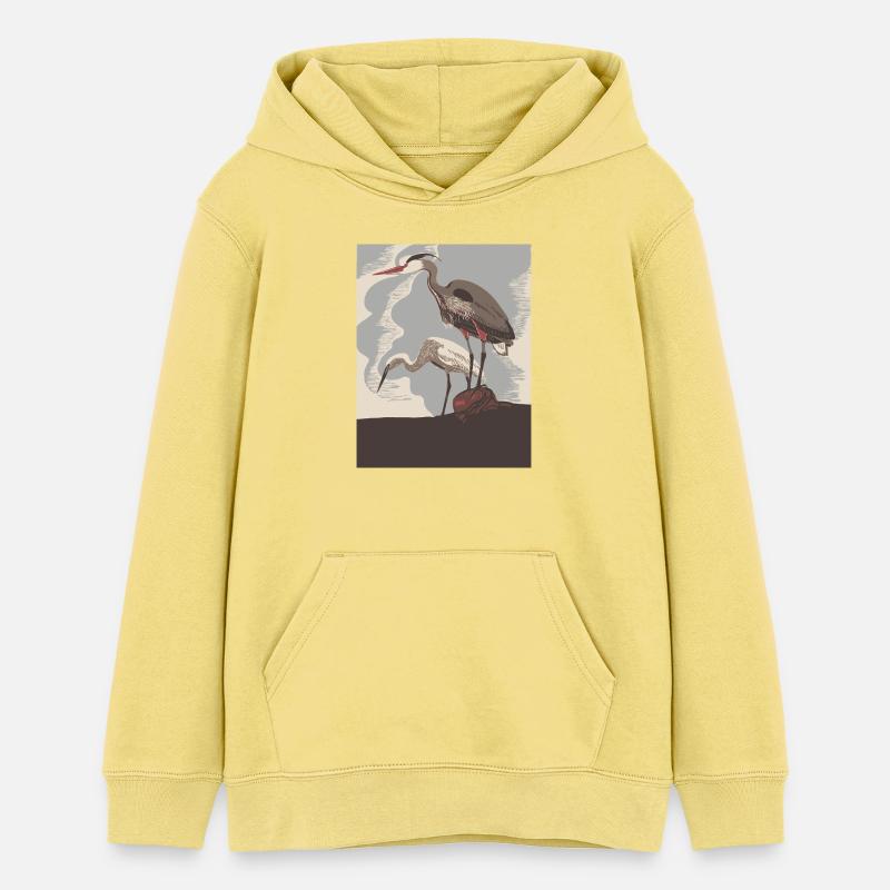 Herone Coast dans un style rétro - Sweat à capuche ado bio Stanley/Stella - jaune viva 