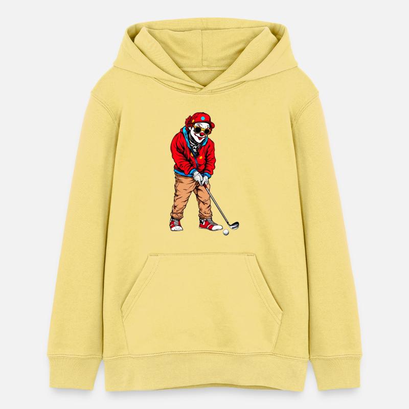 Golf Clowns - Sweat à capuche ado bio Stanley/Stella - jaune viva 