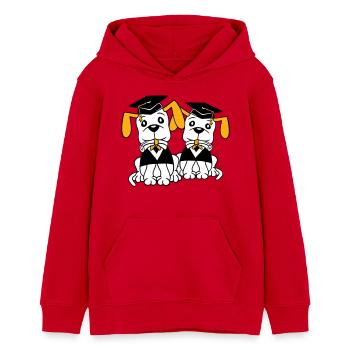Chiens École Diplôme Certificat Gymnase Collège Abi - Sweat à capuche ado bio Stanley/Stella - rouge - Devant - AI Model Teenager Female dark (150cm)