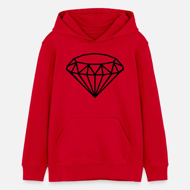 Diamant - Sweat à capuche ado bio Stanley/Stella - rouge