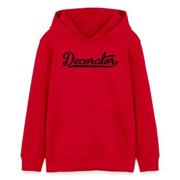Pintor - Sudadera con capucha juvenil orgánica de Stanley/Stella - rojo - delante - AI Model Teenager Female dark (150cm)