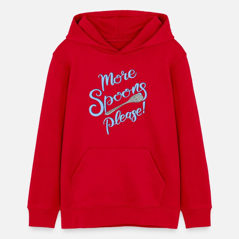 Plus de cuillères, s’il vous plaît ! - Sweat à capuche ado bio Stanley/Stella - rouge