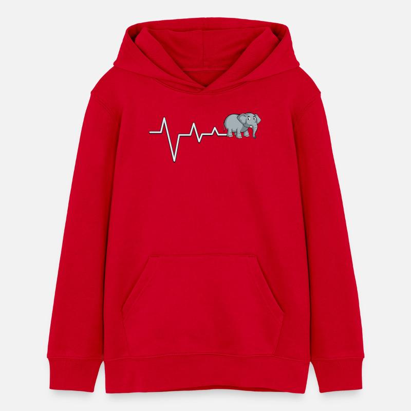 T-shirt Elephant Pulse - Sweat à capuche ado bio Stanley/Stella - rouge