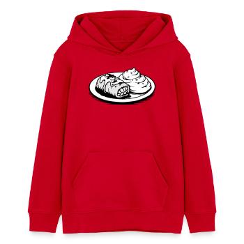 Wrap de chou Golubzi avec purée de pommes de terre - Sweat à capuche ado bio Stanley/Stella - rouge - Devant - AI Model Teenager Female dark (150cm)