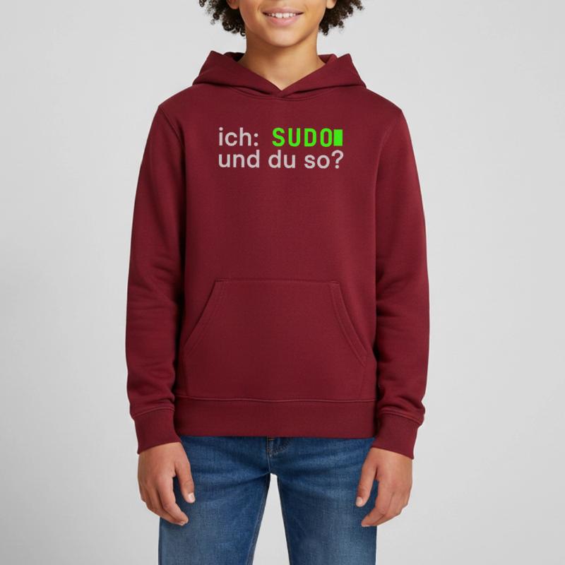 ich: SUDO und du so? Linux Spruch - Programmierer Teenager Organic Hoodie Mini Cruiser von Stanley/Stella