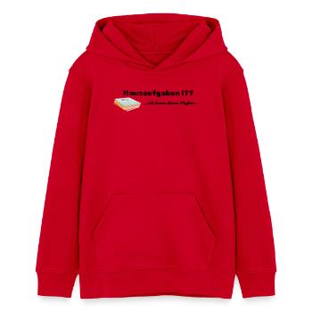 LIEBEVOLL Hausaufgaben-Mythos - Teenager Organic Hoodie Mini Cruiser von Stanley/Stella - Rot - Vorne - AI Model Teenager Female dark (150cm)