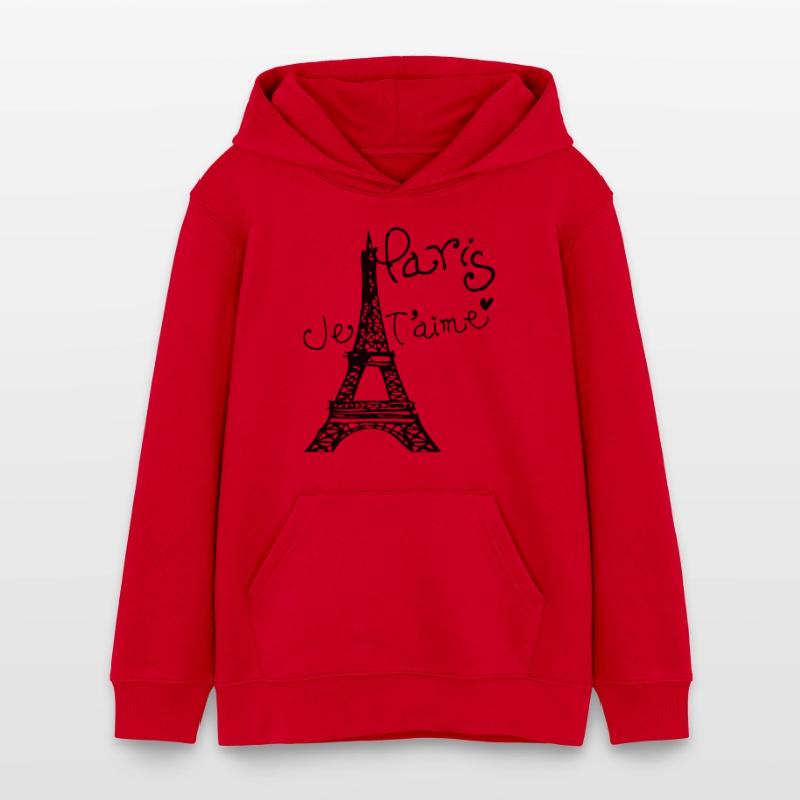 Paris Je T'aime Tour Eiffel Sweat à capuche ado bio Stanley/Stella