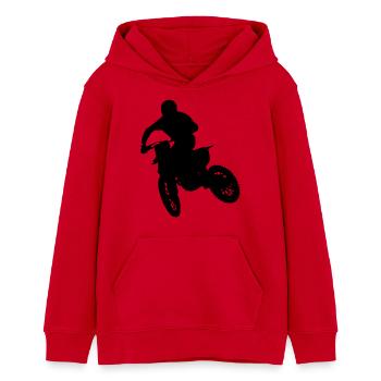 motocross - Teenager Organic Hoodie Mini Cruiser von Stanley/Stella - Rot - Vorne - AI Model Teenager Female dark (150cm)