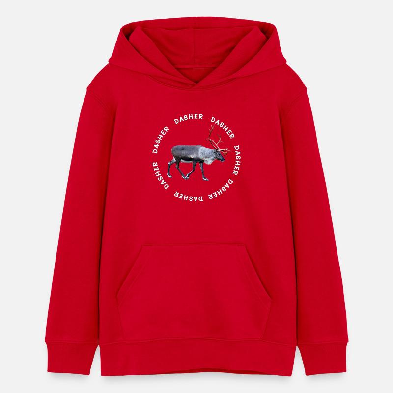 DASHER - Sweat à capuche ado bio Stanley/Stella - rouge