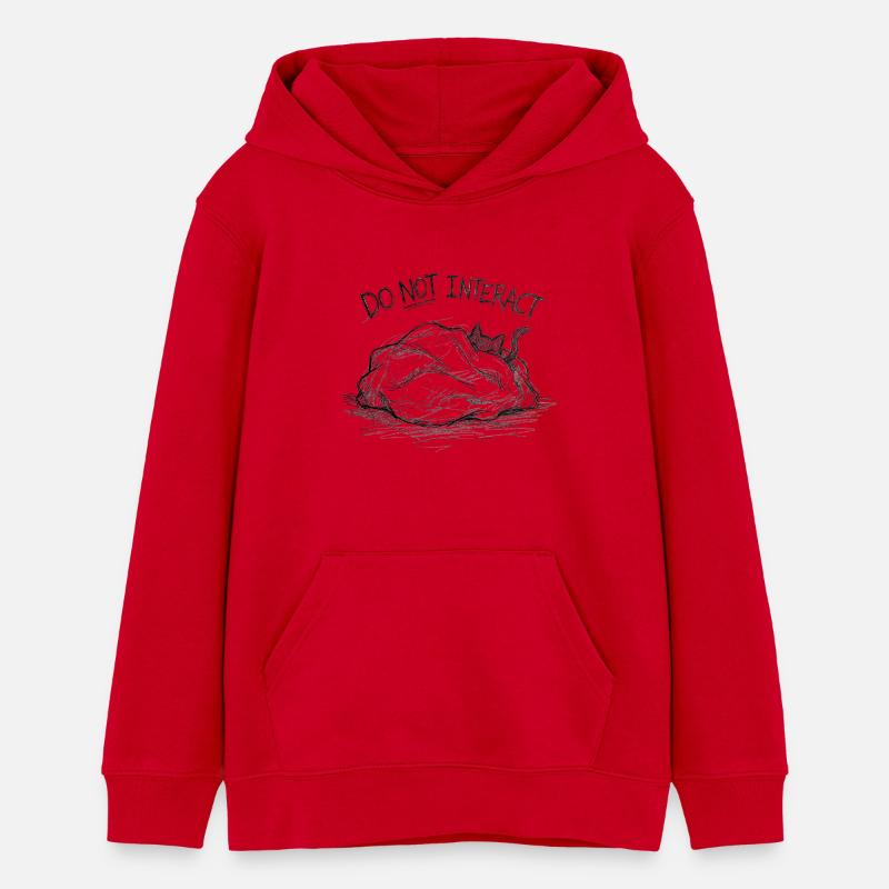 Ne pas interagir – Sketch - Sweat à capuche ado bio Stanley/Stella - rouge
