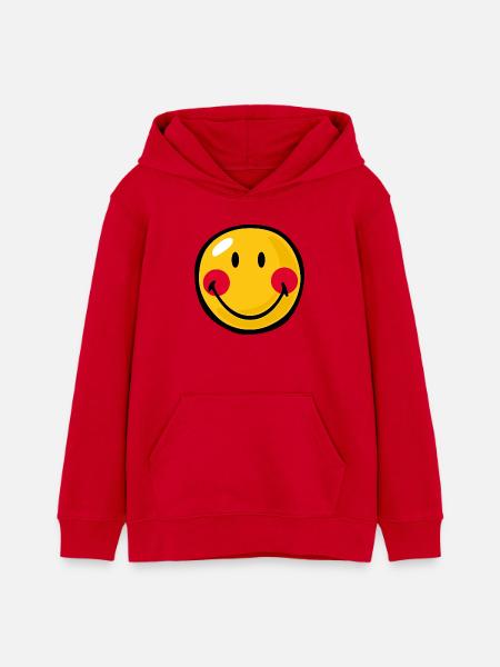 Smiley Blushed - Teenager Organic Hoodie Mini Cruiser von Stanley/Stella - Rot