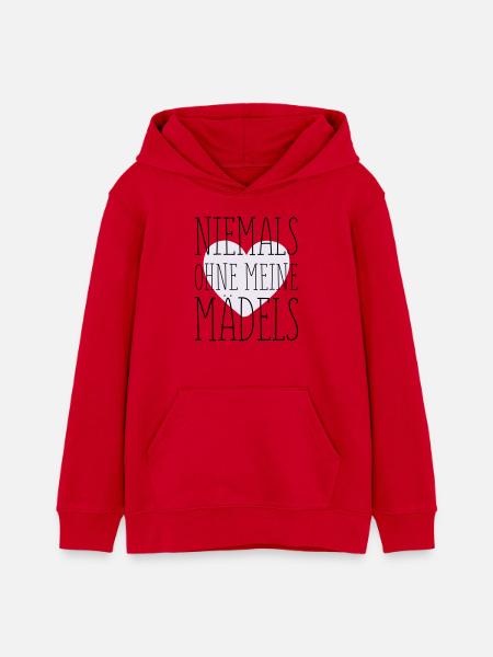 Meine Mädels Spruch - Teenager Organic Hoodie Mini Cruiser von Stanley/Stella - Rot