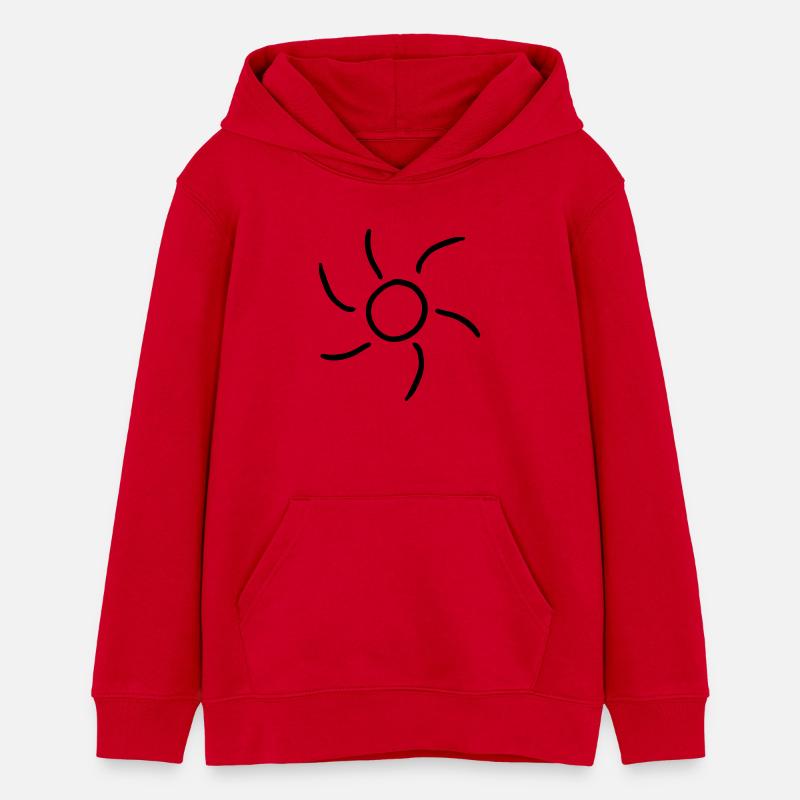soleil - Sweat à capuche ado bio Stanley/Stella - rouge