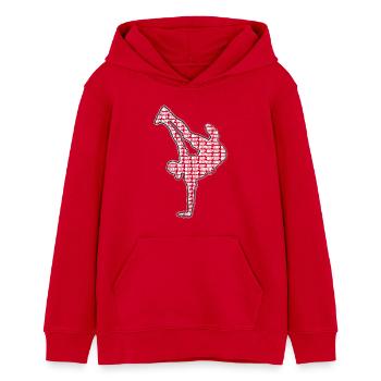 Breakdance - Teenager Organic Hoodie Mini Cruiser von Stanley/Stella - Rot - Vorne - AI Model Teenager Female dark (150cm)