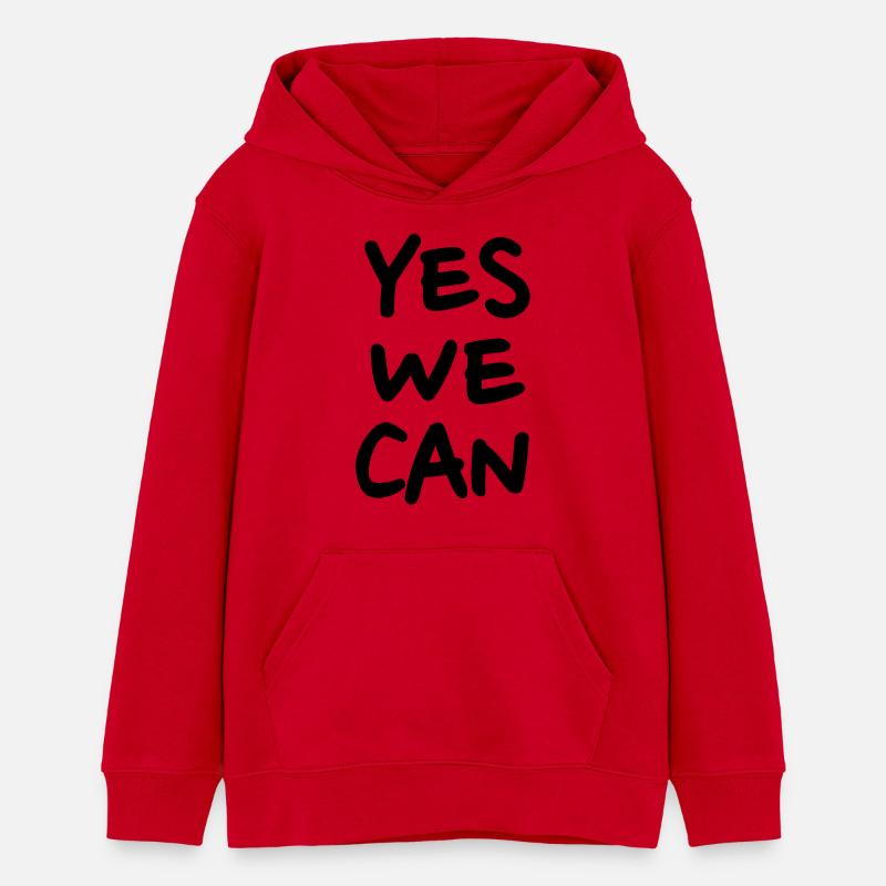 Yes we can - Sweat à capuche ado bio Stanley/Stella - rouge