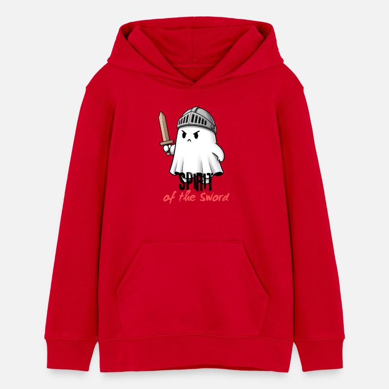 Chevalier fantôme avec épée - Sweat à capuche ado bio Stanley/Stella - rouge