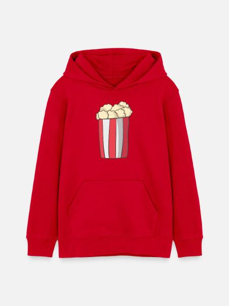 Popcorn - Teenager Organic Hoodie Mini Cruiser von Stanley/Stella - Rot