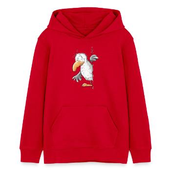 Drollige Möwe Tiermotiv - Teenager Organic Hoodie Mini Cruiser von Stanley/Stella - Rot - Vorne - AI Model Teenager Female dark (150cm)