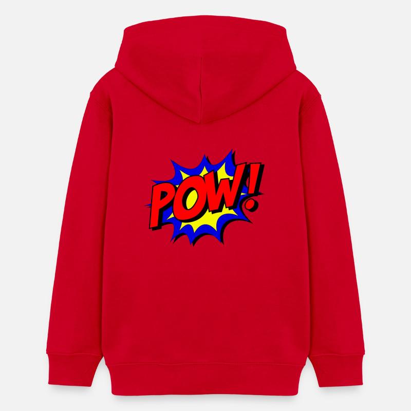 POW Design Superheld - Sweat à capuche ado bio Stanley/Stella - rouge