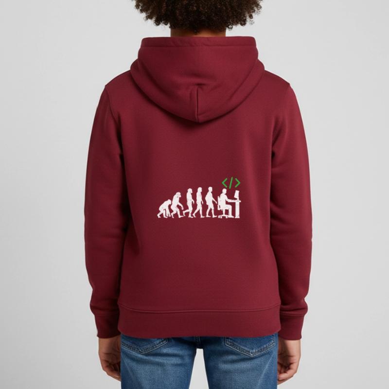 Programmierer Evolution geschenk coder java c++ Teenager Organic Hoodie Mini Cruiser von Stanley/Stella