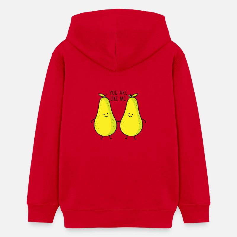 Tu es comme moi - Sweat à capuche ado bio Stanley/Stella - rouge