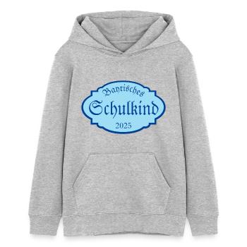 BAYRISCHES SCHULKIND 2025 - ORIGINAL AUS BAYERN - Teenager Organic Hoodie Mini Cruiser von Stanley/Stella - Grau meliert - Vorne - AI Model Teenager Female light (150cm)